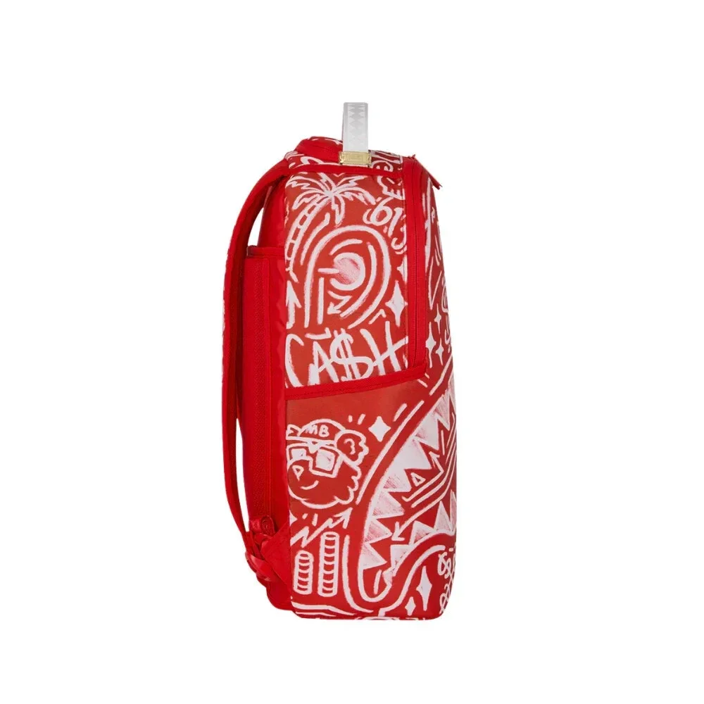 Sprayground Graffiti Wall Red Backpack Unisex Multicolor Shoulder Strap SGB39